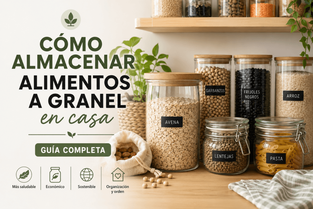 Cómo almacenar alimentos a granel en casa: guía completa