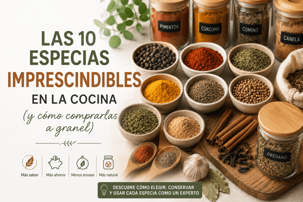 Las 10 especias imprescindibles en la cocina (y cómo comprarlas a granel)