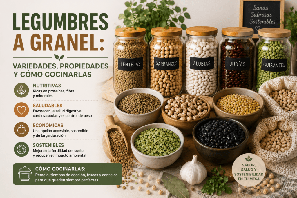 Legumbres a granel: variedades, propiedades y cómo cocinarlas